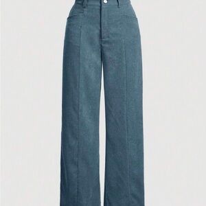 Women's Blue Wide-Leg Pants